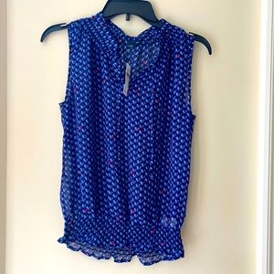 NWT Gap Sheer Blue Blouse Size S